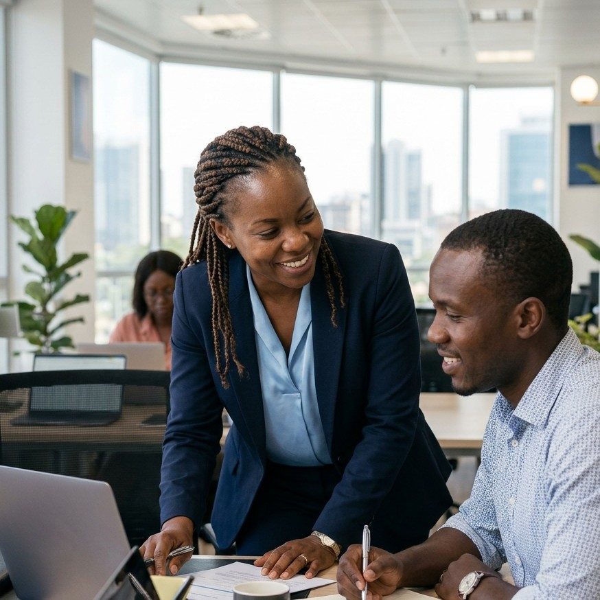 Échange entre une consultante Axis IS et un client
